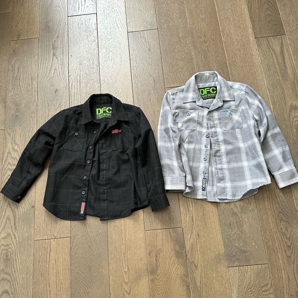 DIXXON Kids Black and Gray Button Down Shirts